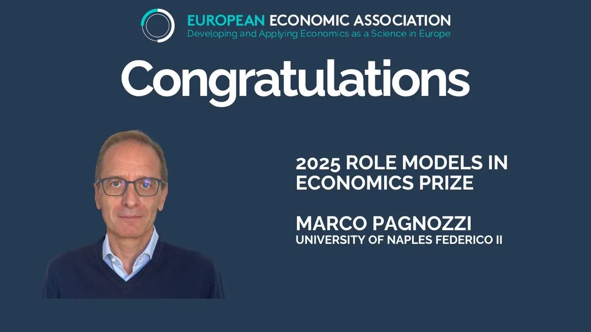 Economia e insegnamento come missioni sociali: Il riconoscimento europeo a Marco Pagnozzi della Federico II di Napoli